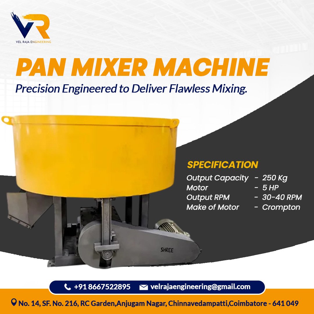 Pan Mixer Machine Manufacturers in Tamil Nadu