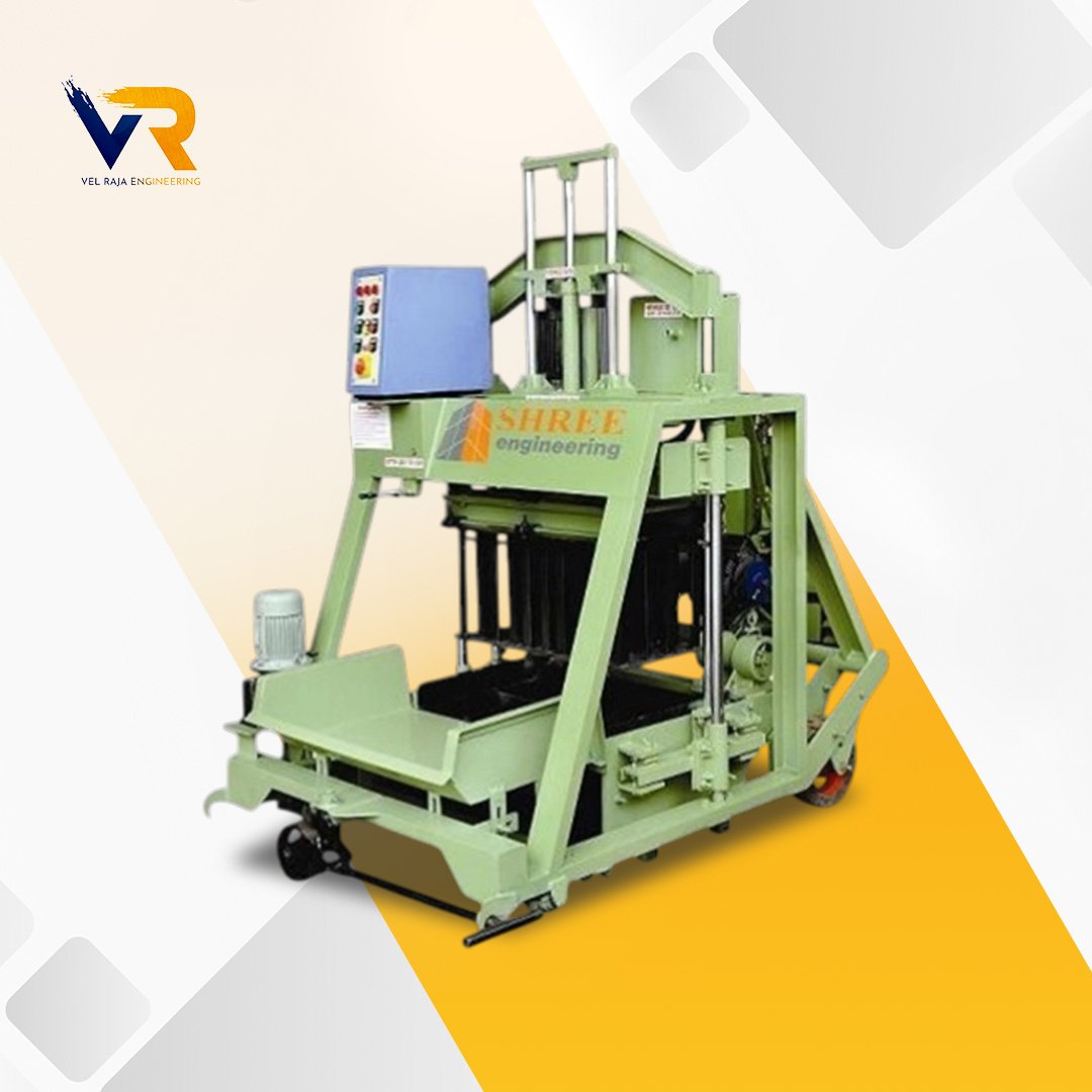 Concrete Block Making Machine Triple Vibrator Double Stroke
